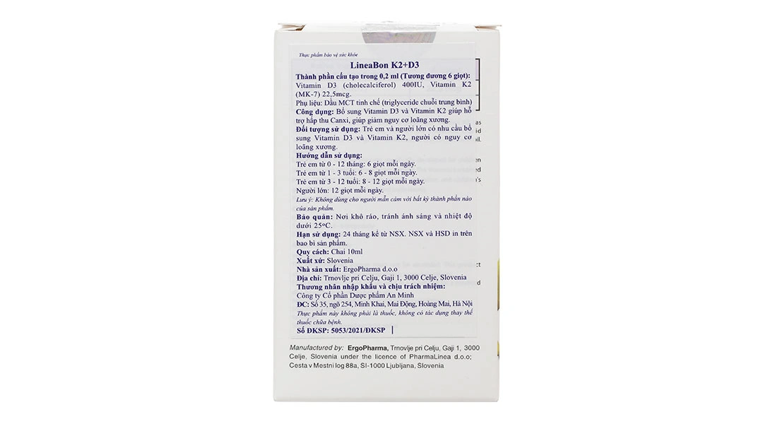 LineaBon K2 + D3 hỗ trợ giảm nguy cơ loãng xương chai 10ml - 16
