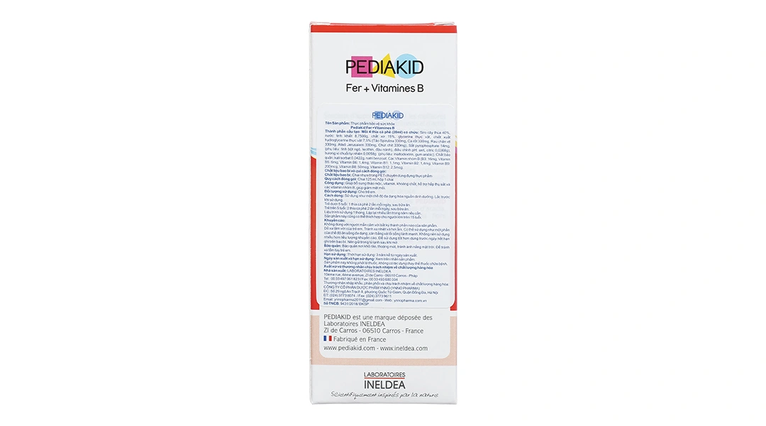 Pediakid Fer + Vitamines B chai 125ml - 2
