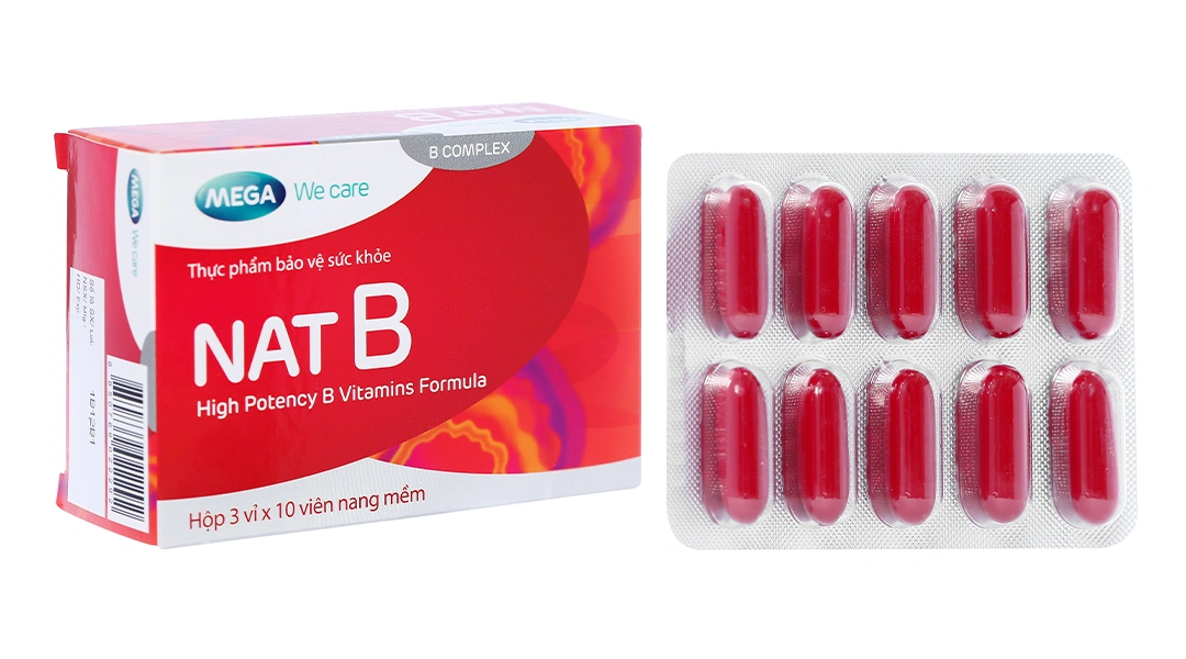 Mega We Care Nat B bổ sung vitamin nhóm B hộp 30 viên - 