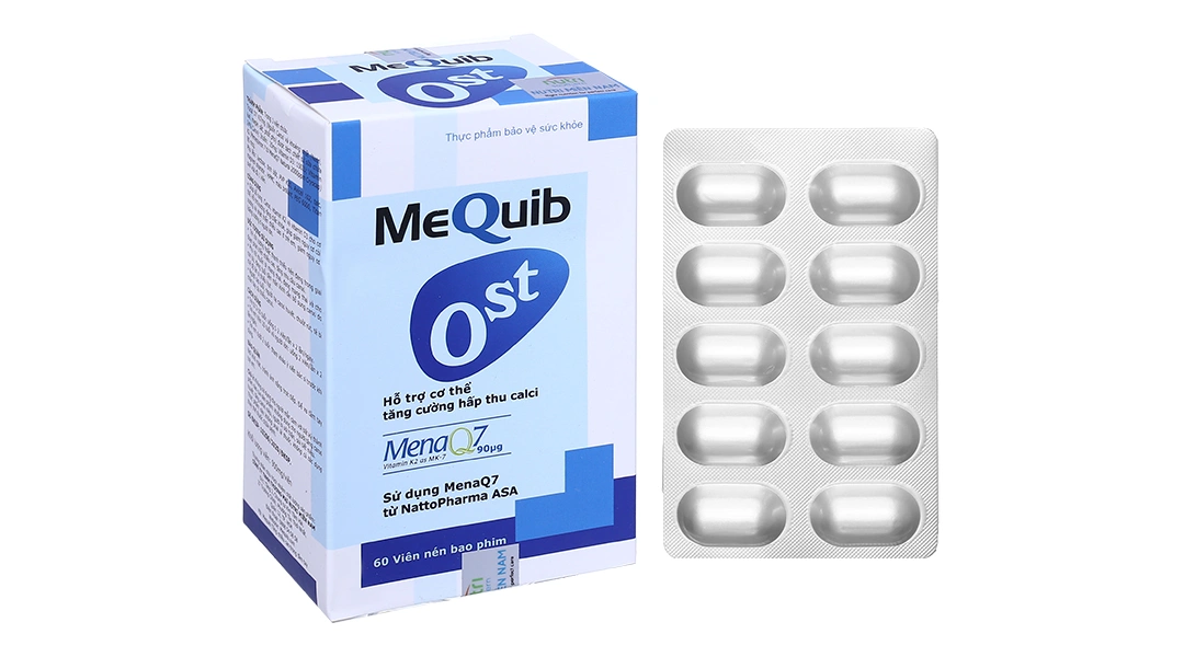Mequib OST hỗ trợ xương, răng chắc khỏe hộp 60 viên - 