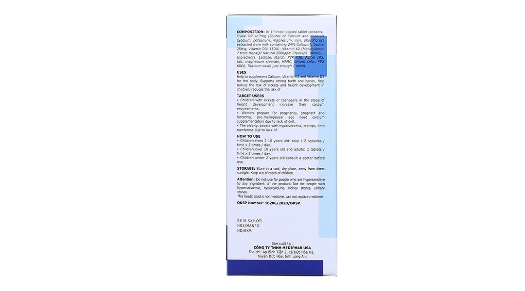 Mequib OST hỗ trợ xương, răng chắc khỏe hộp 60 viên - 2