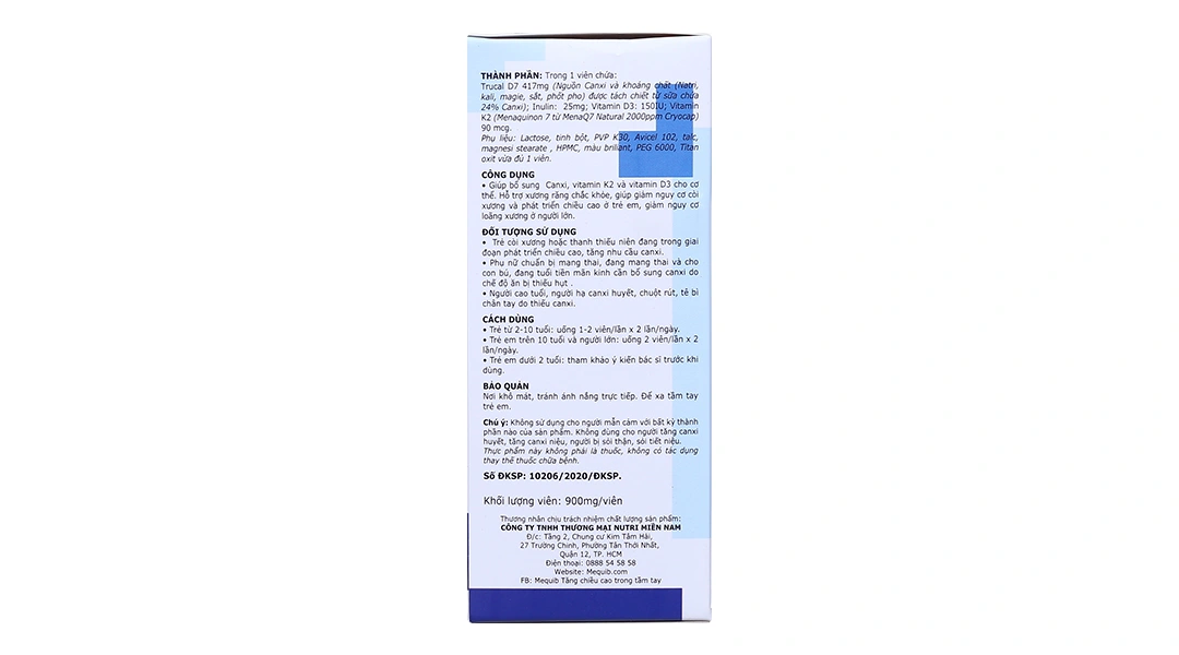 Mequib OST hỗ trợ xương, răng chắc khỏe hộp 60 viên - 3