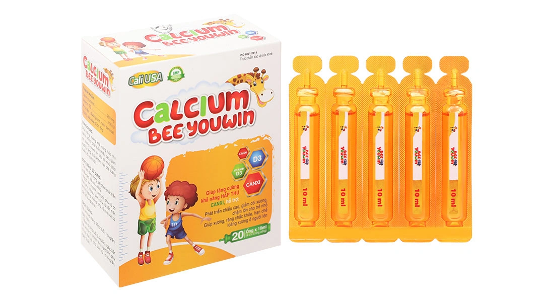 Calcium Beeyouwin Cali Usa hộp 20 ống - 