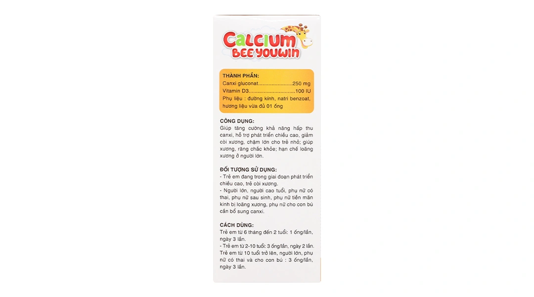 Calcium Beeyouwin Cali Usa hộp 20 ống - 1