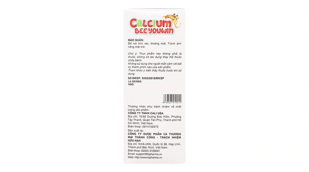 Calcium Beeyouwin Cali Usa hộp 20 ống - 2