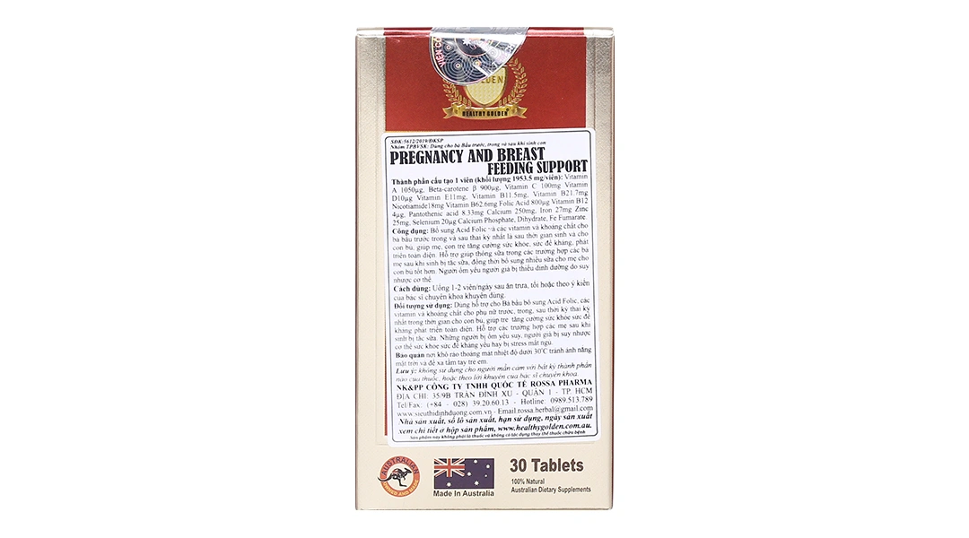 Healthy Golden Pregnancy And Breast Feeding Support hộp 30 viên - 1