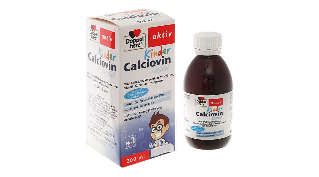 Doppelherz Aktiv Kinder Calciovin Liquid chai 200ml - 