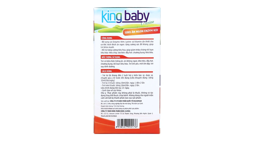King Baby Siro Ăn Ngon Enzym Kid hộp 20 ống x 10ml - 1