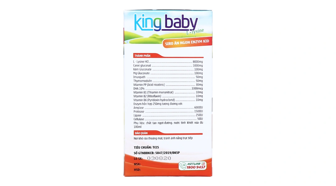 King Baby Siro Ăn Ngon Enzym Kid hộp 20 ống x 10ml - 2