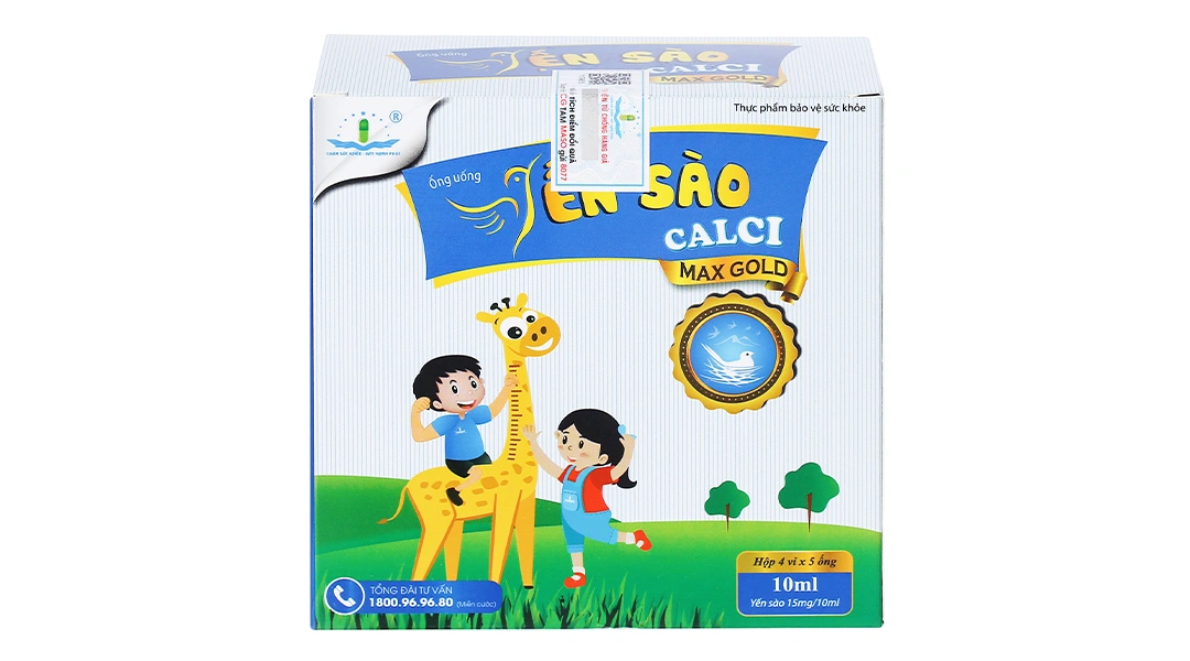 Siro Yến sào Calci Max Gold bổ xung canxi giúp bé cao hơn hộp 20 ống x 10ml - 1
