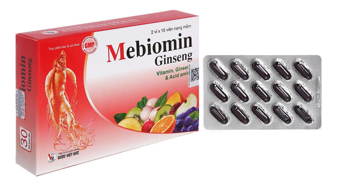 Mebiomin Ginseng bồi bổ cơ thể hộp 30 viên - 