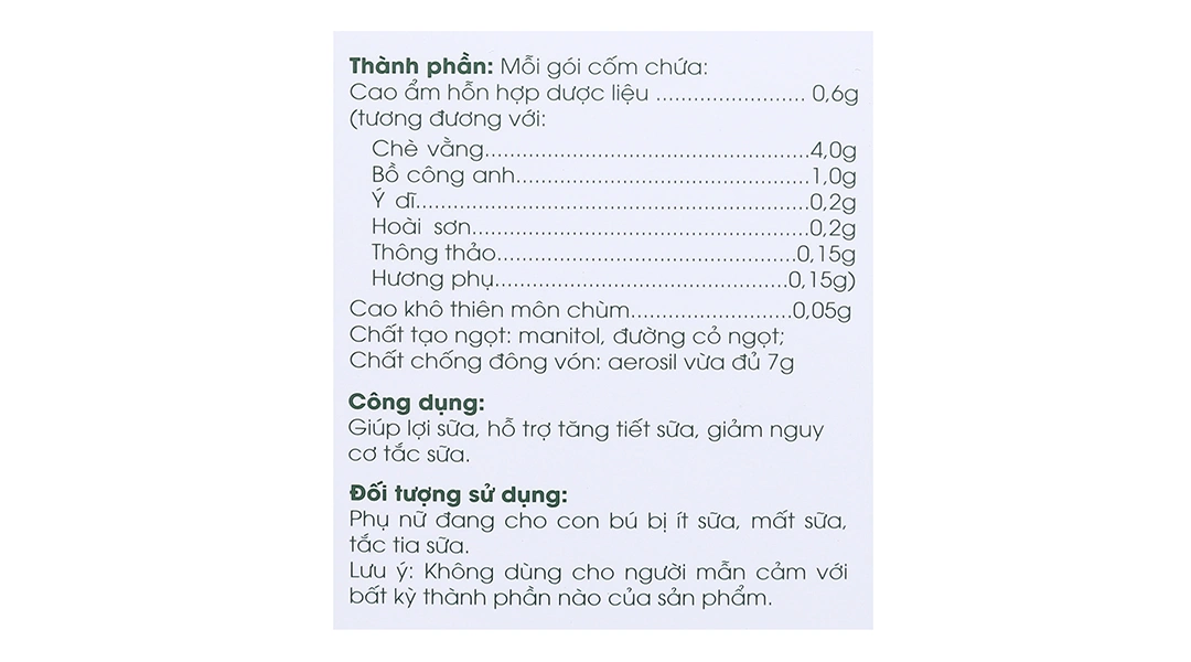 Cốm Lợi Sữa Ích Nhân hộp 20g - 5