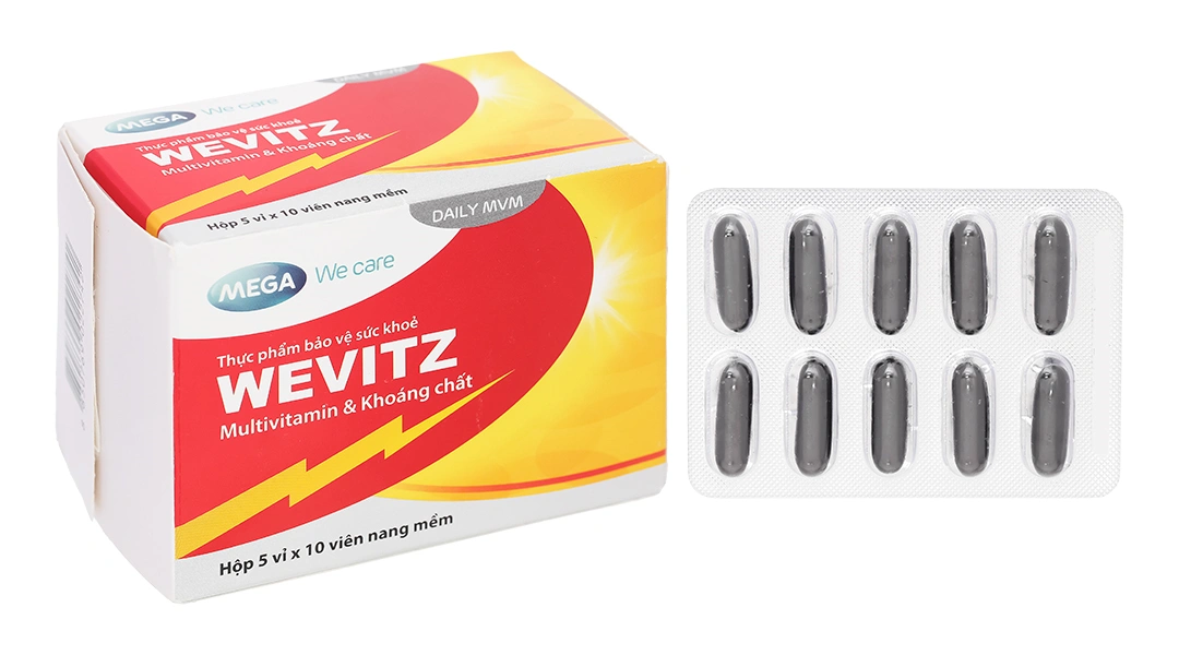 Mega We Care Wevitz bổ sung vitamin, khoáng chất thiết yếu hộp 50 viên - 1