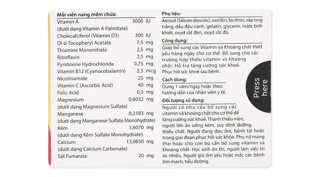 Mega We Care Wevitz bổ sung vitamin, khoáng chất thiết yếu hộp 50 viên - 2