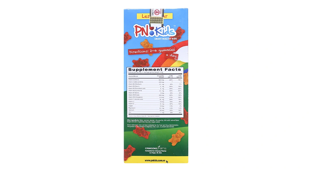 Keo dẻo Pn Kids Multivitamin For Boy hỗ trợ tăng đề kháng cho bé trai chai 60 viên - 2