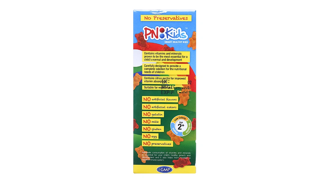 Keo dẻo Pn Kids Multivitamin For Boy hỗ trợ tăng đề kháng cho bé trai chai 60 viên - 3