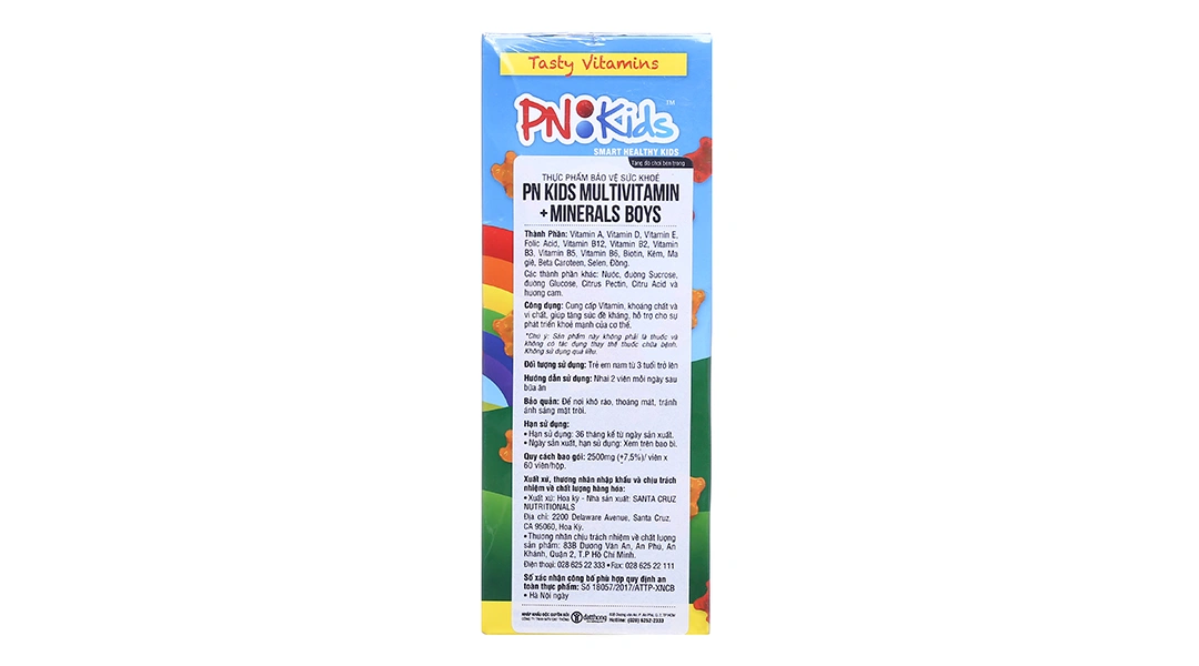 Keo dẻo Pn Kids Multivitamin For Boy hỗ trợ tăng đề kháng cho bé trai chai 60 viên - 4