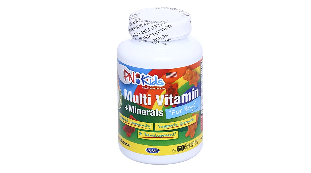 Keo dẻo Pn Kids Multivitamin For Boy hỗ trợ tăng đề kháng cho bé trai chai 60 viên - 6