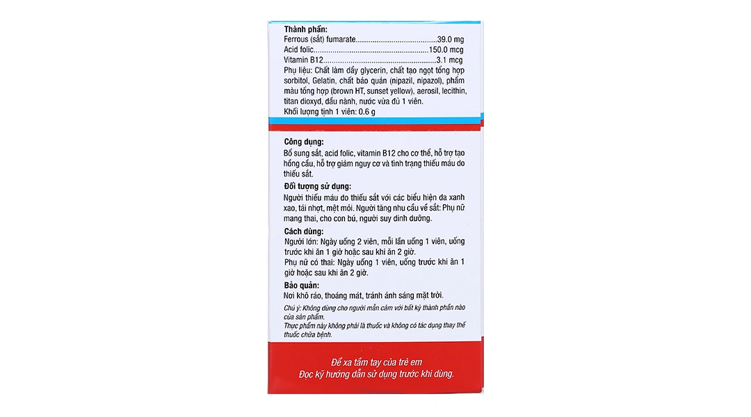 Fefrarovit hộp 100 viên - 2