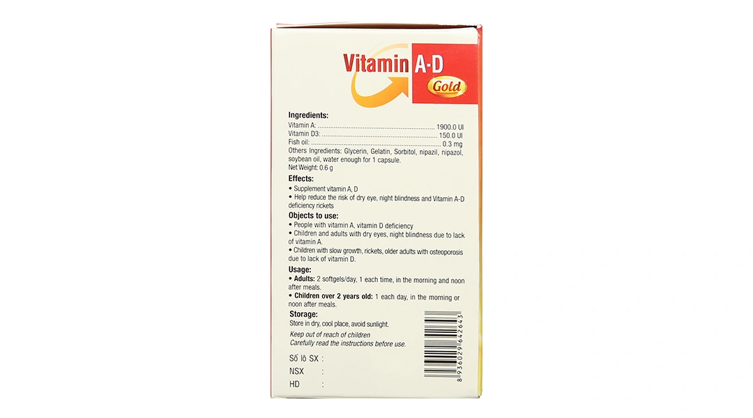 Vitamin Ad Gold Pv hộp 100 viên - 2