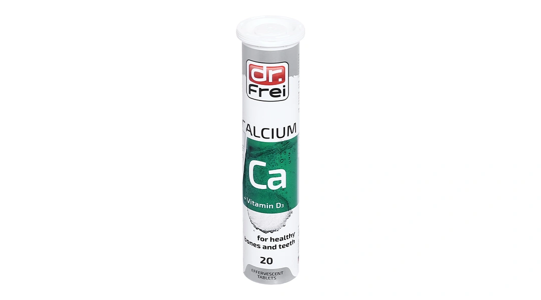 Viên sủi Dr. Frei Calcium + Vitamin D3 hỗ trợ chắc khỏe xương tuýp 20 viên - 