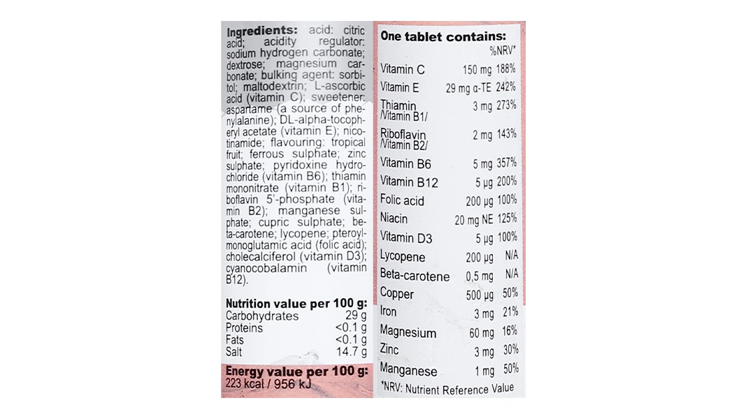 Dr.Frei Active Vitamins And Minerals tuýp 20 viên - 3