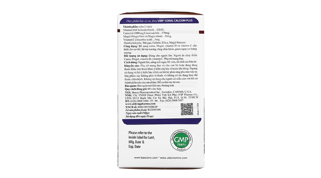 Viên Uống Coral Calcium Plus Ubb hộp 60 viên - 2