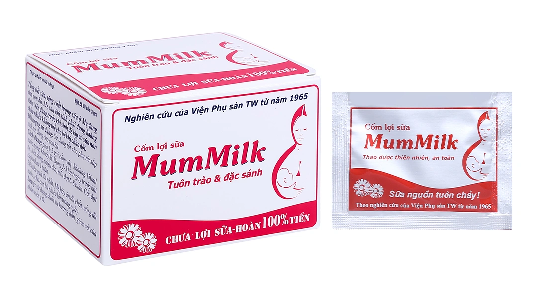 Cốm lợi sữa Mummilk hỗ trợ tăng tiết sữa hộp 20 gói x 3g - 