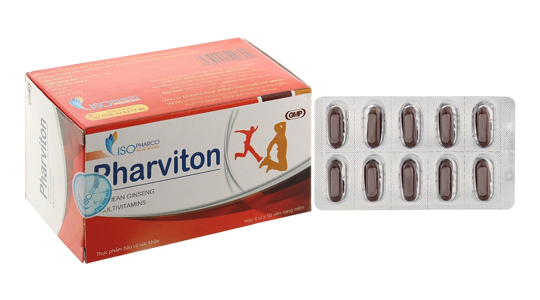Pharviton hỗ trợ ăn ngon, tăng đề kháng hộp 60 viên - 