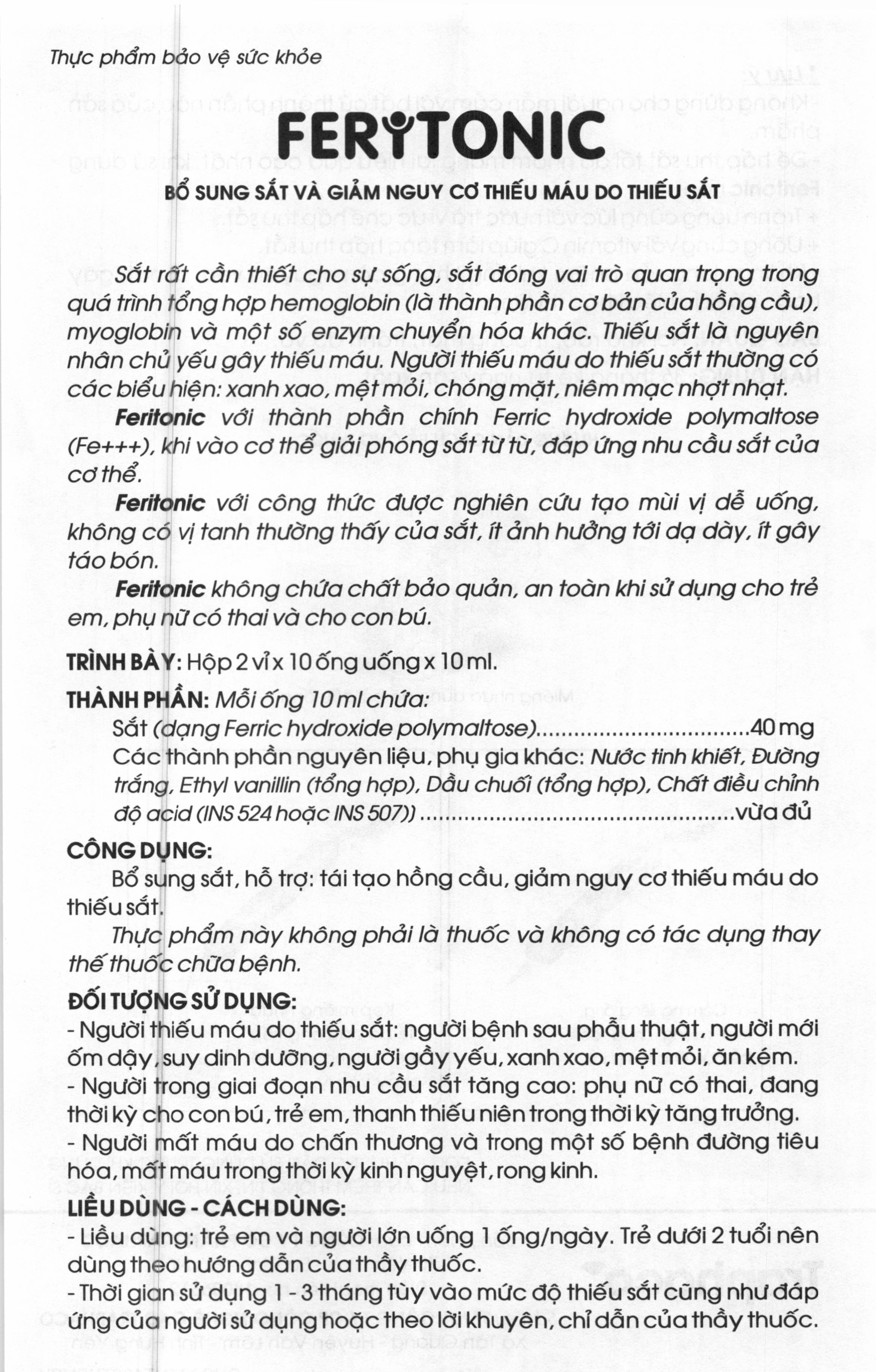Feritonic hộp 20 ống x 10ml - 6