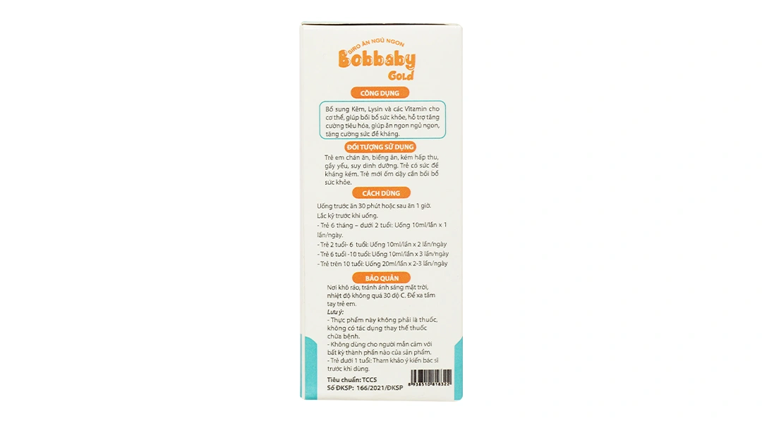 Siro Ăn Ngon Ngủ Ngon Bobbaby Gold hộp 20 ống x 10ml - 3