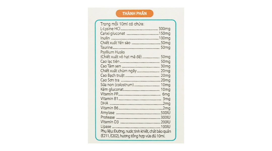 Siro Ăn Ngon Ngủ Ngon Bobbaby Gold hộp 20 ống x 10ml - 4