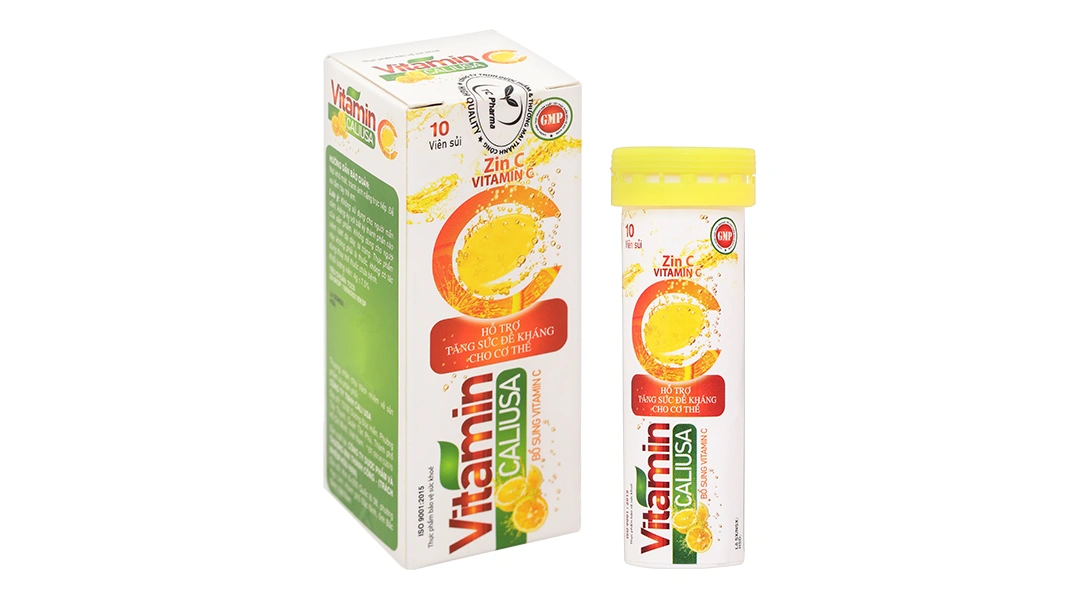 Viên Sủi Vitamin C Caliusa hộp 10 viên - 