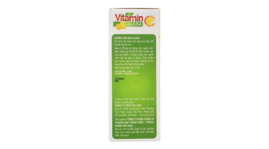 Viên Sủi Vitamin C Caliusa hộp 10 viên - 2