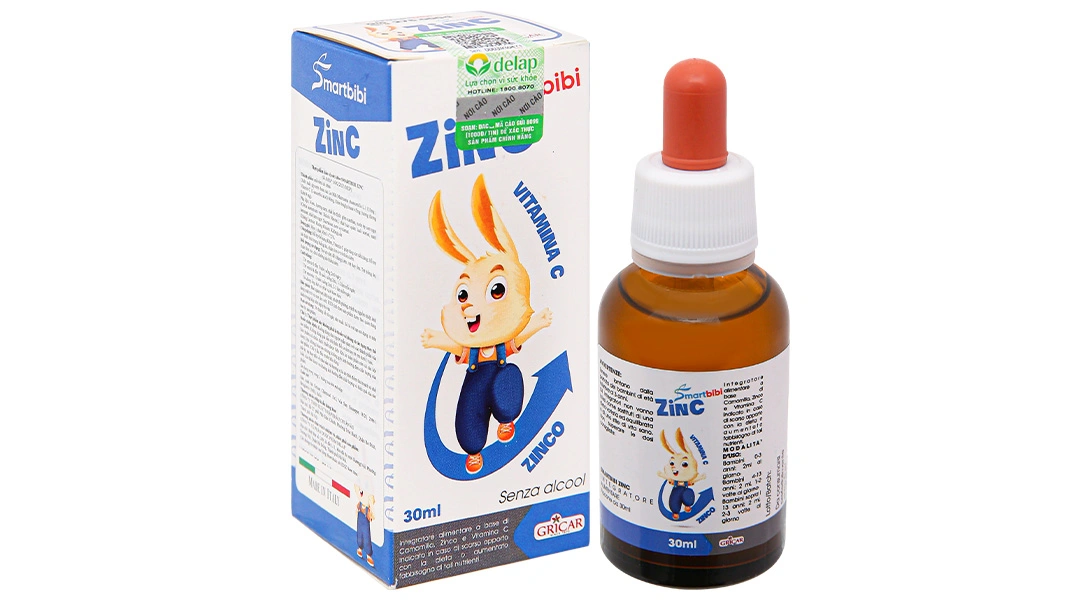 Thực phẩm bảo vệ sức khỏe Smartbibi Zinc chai 30ml - 