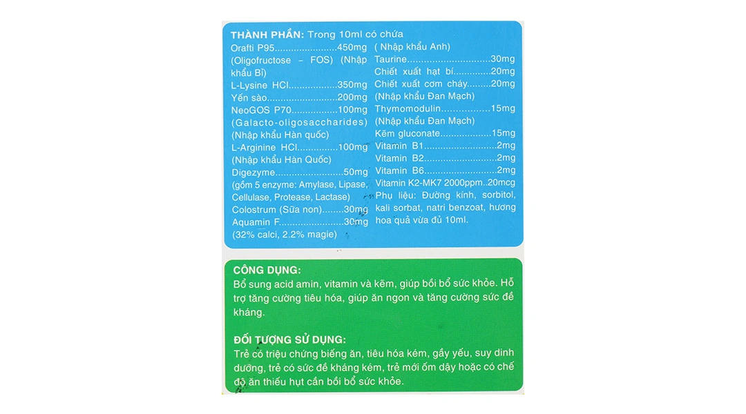 Thực phẩm bảo vệ sức khỏe Siro Ăn Ngon Hapi Gold Baby Plus hộp 30 gói - 4