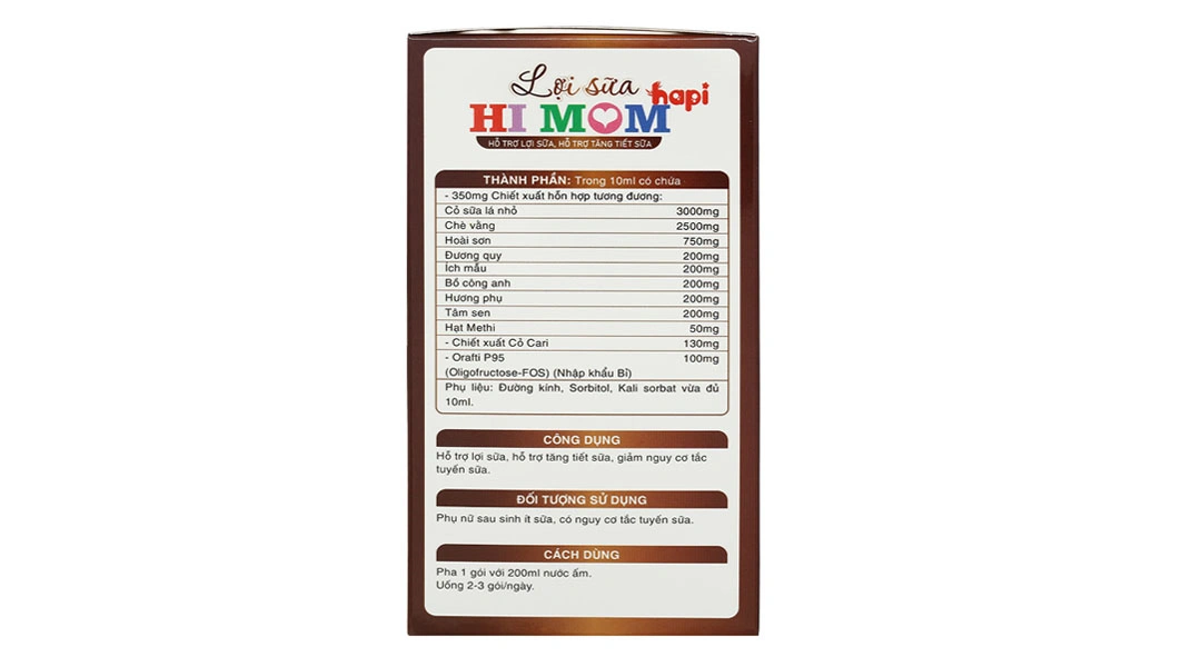 Lợi Sữa Hi Mom Hapi  hỗ trợ tăng tiết sữa hộp 30 gói - 2