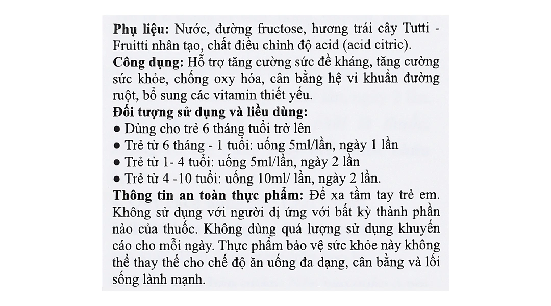 Thực phẩm bảo vệ sức khỏe Siro Immunix3 chai 150Ml - 5