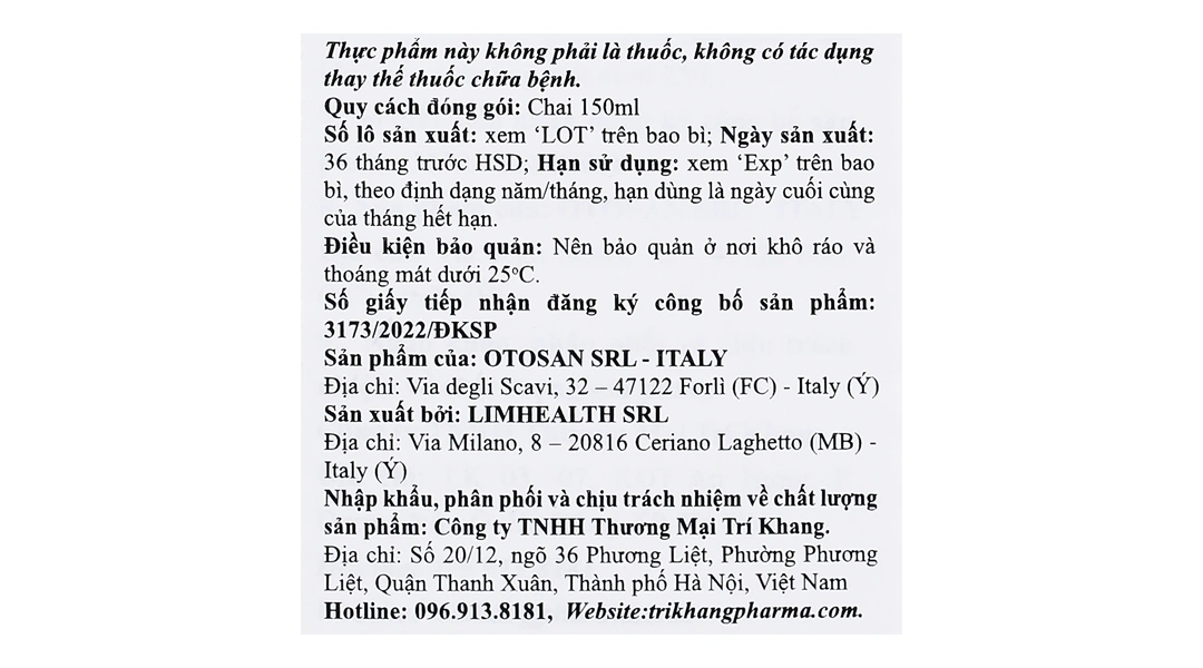 Thực phẩm bảo vệ sức khỏe Siro Immunix3 chai 150Ml - 6