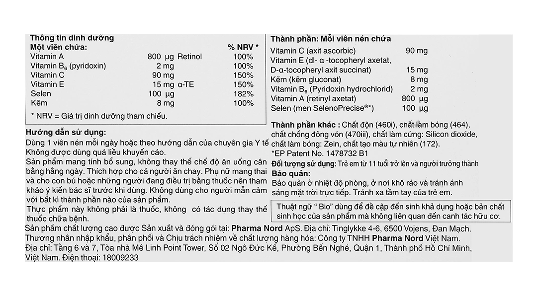 Viên Uống Tăng Đề Kháng Pharma Nord Bio-Selenium hộp 30 viên - 3