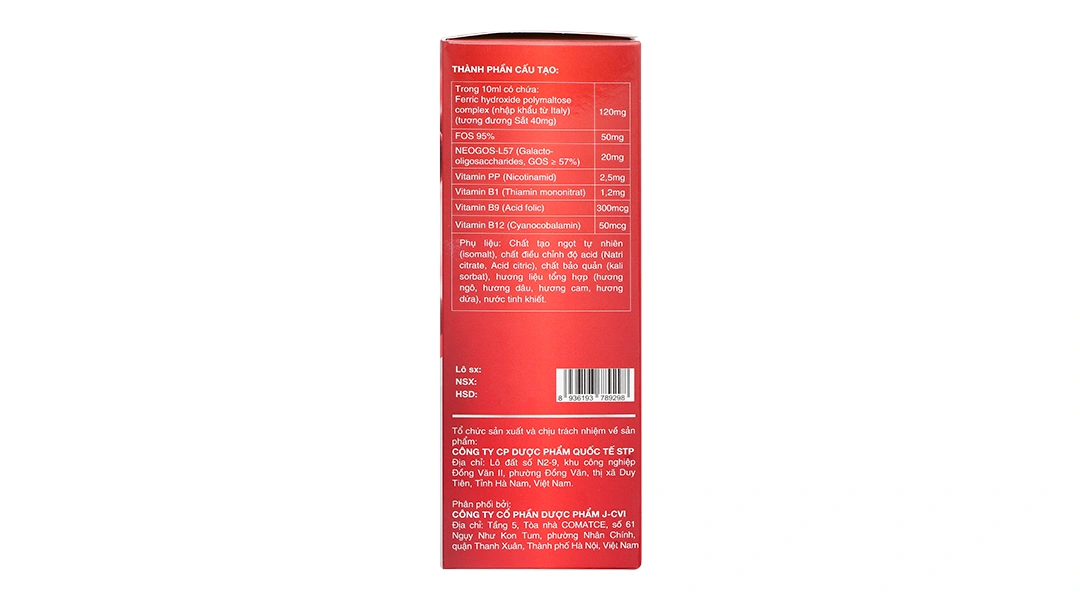 Thực phẩm bảo vệ sức khỏe Feramax Bc hộp 20 ống x 10ml - 2