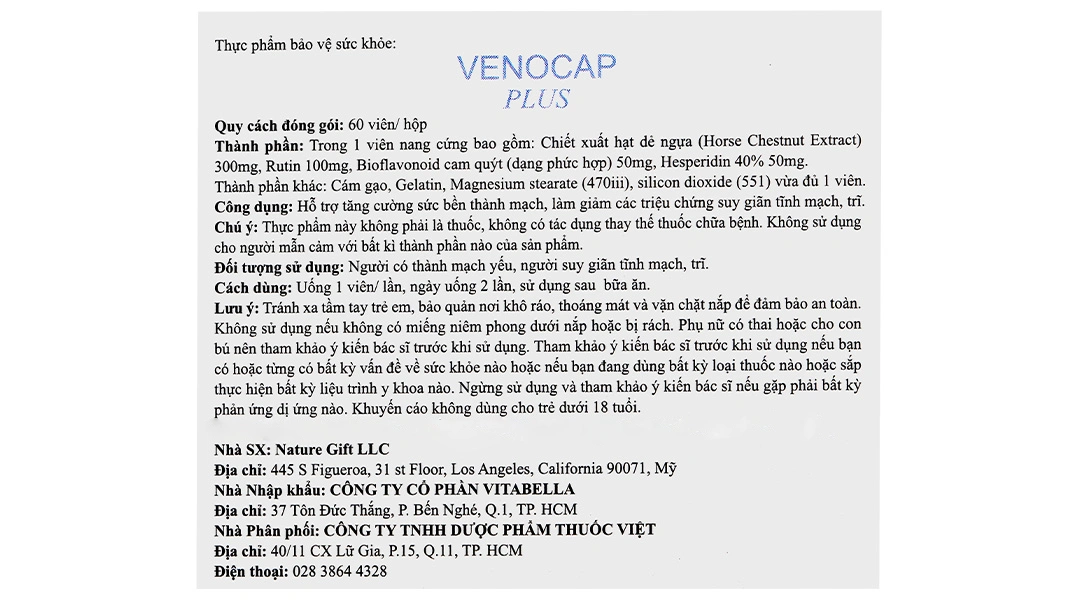 Venocap Plus hộp 60 viên - 4