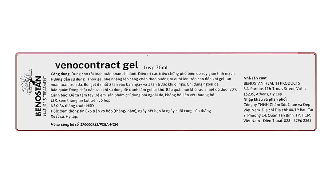 Kem Bôi Giãn Tĩnh Mạch Venocontract Gel 75Ml - 3