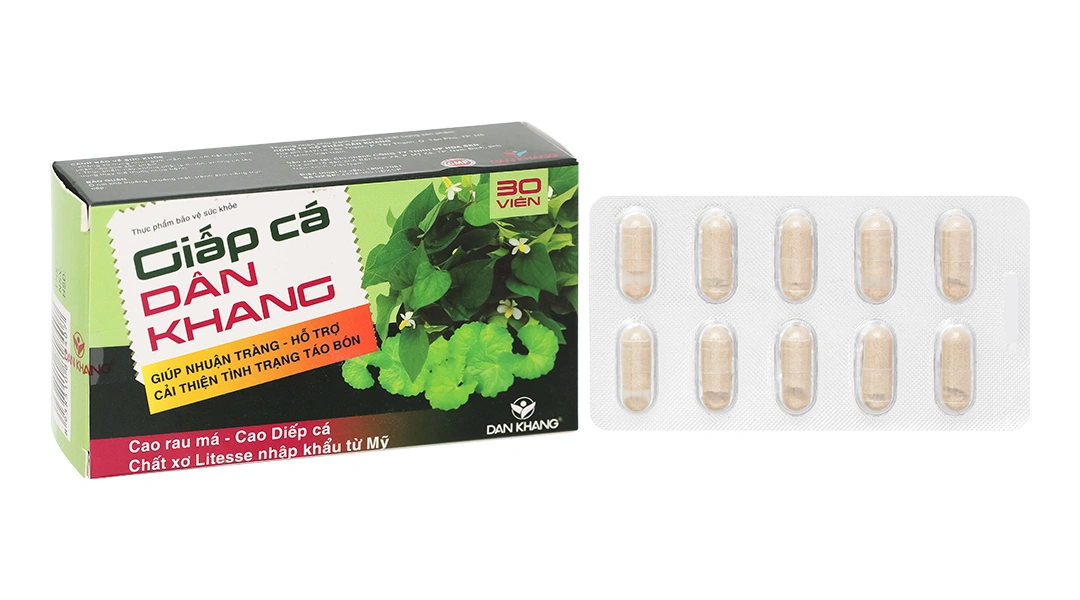 Thực phẩm bảo vệ sức khỏe Giấp Cá Dân Khang hộp 30 viên - 