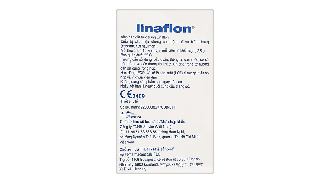 Linaflon Viên Đặt 2,5G - 1