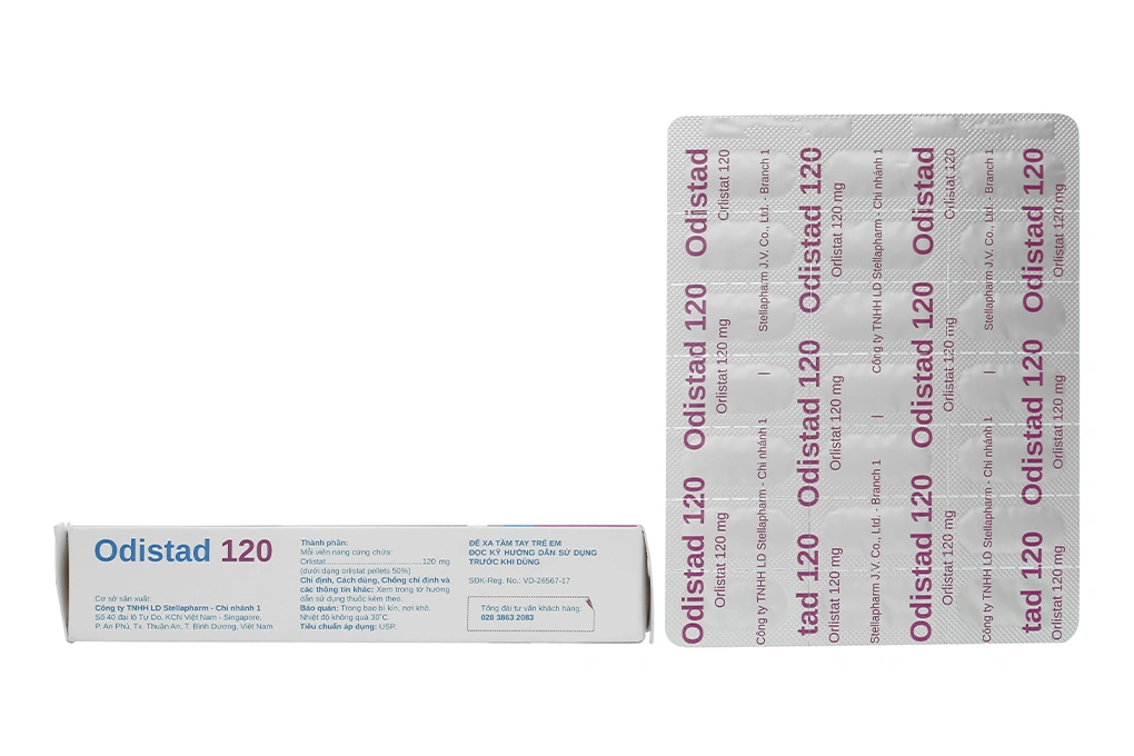 Odistad 120 kiểm soát cân nặng, hỗ trợ trị béo phì (2 vỉ x 21 viên) - 1