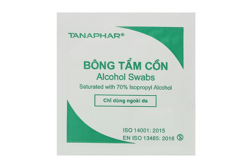 Bông tẩm cồn Tanaphar hộp 100 miếng - 3