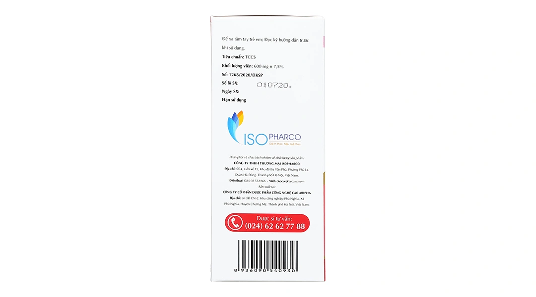 Isopharco Uxo Max hộp 60 viên - 2