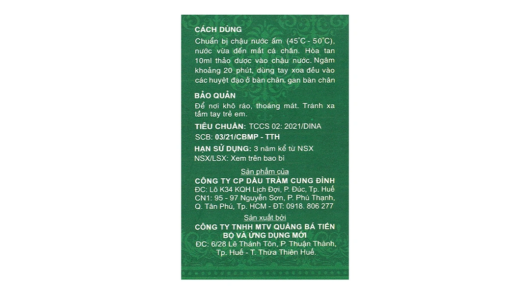 Dung dịch Thảo Dược Ngâm Chân Cung Đình hỗ trợ giảm phong thấp - 4