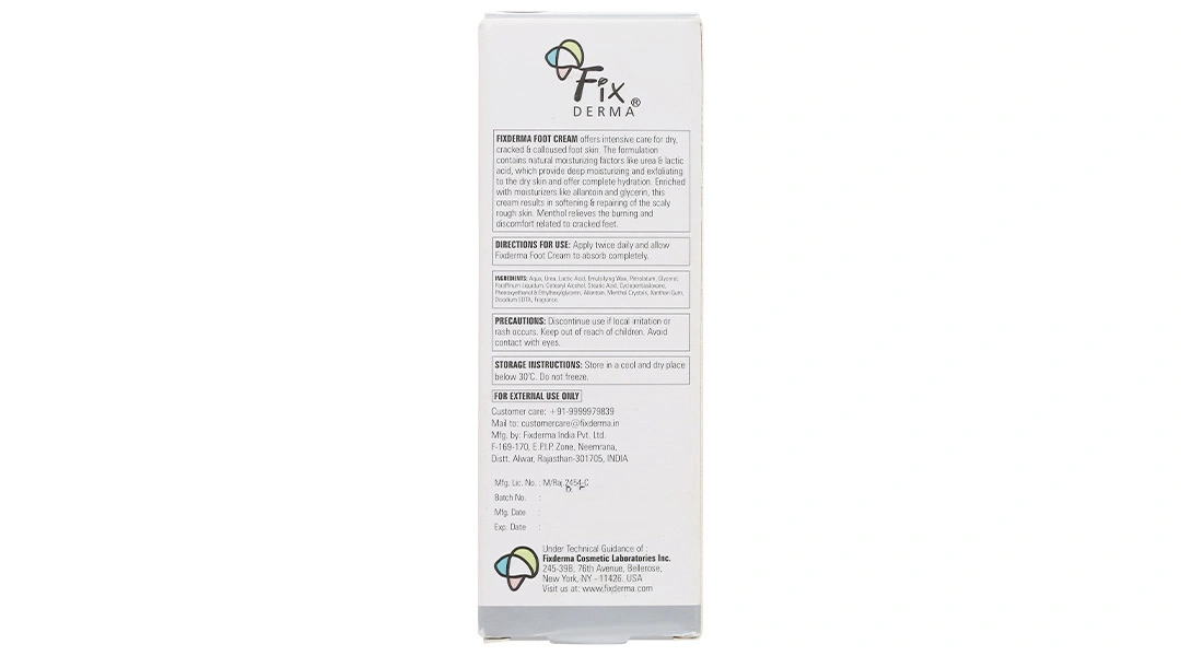 Kem dưỡng Fixderma Foot cấp ẩm làm mềm da gót chân tuýp 60g - 14